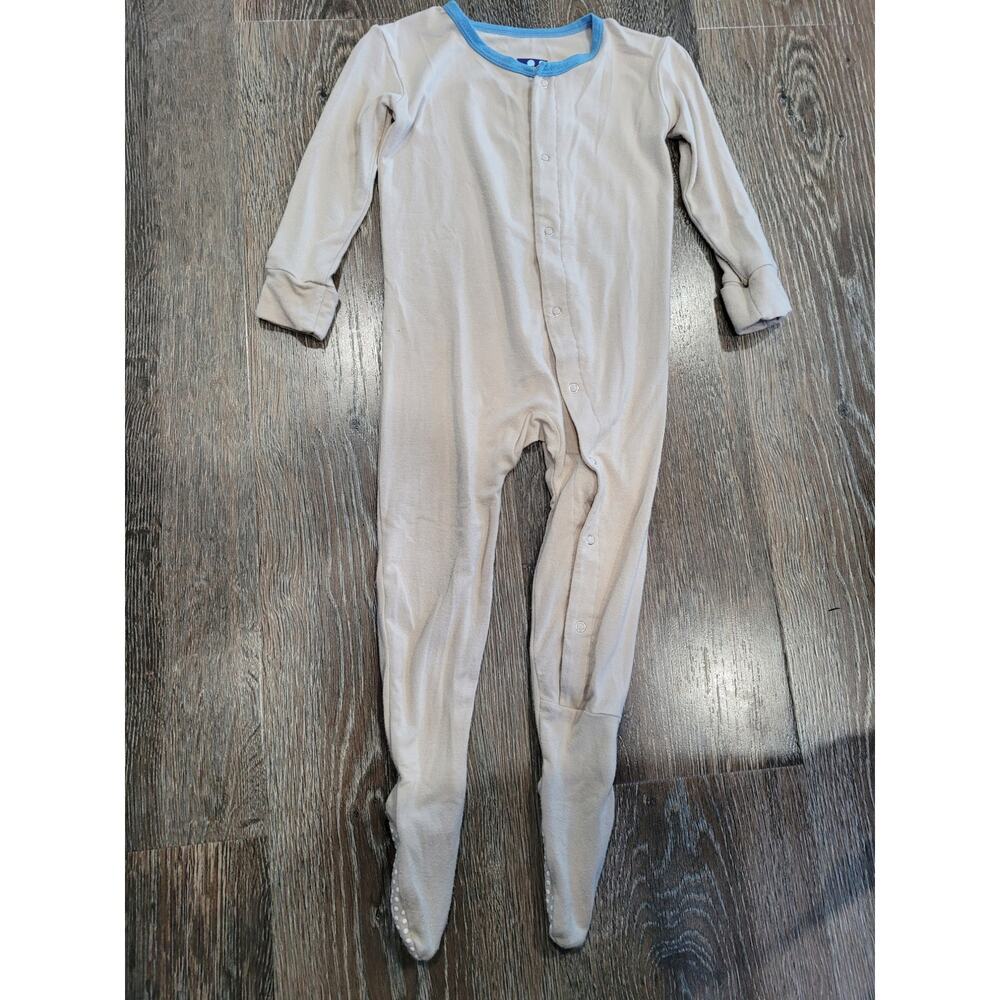 Kickee Pants Baby size 12-18 months‎ Cream One-Piece Sleeper Pajamas Pjs #6